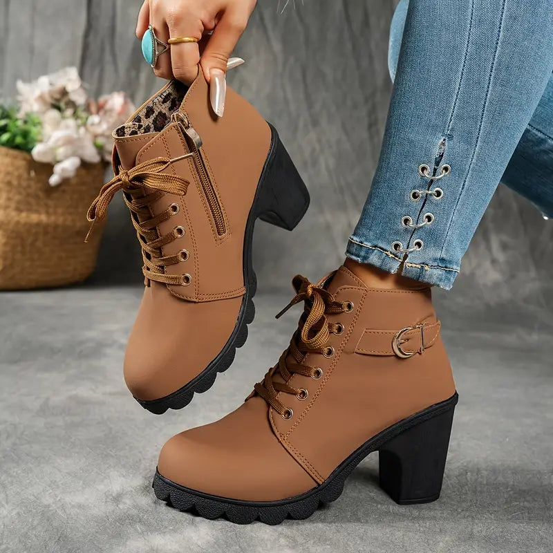 Women’s Orthopaedic Chunky Heel Ankle Boots