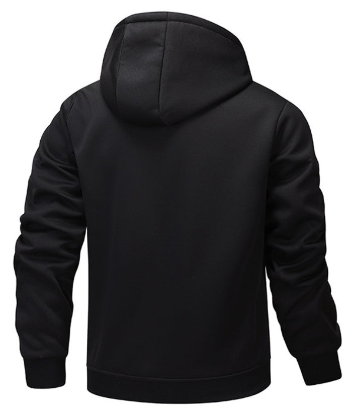 Men's Fleece Hoodie with Zippered Side Pockets