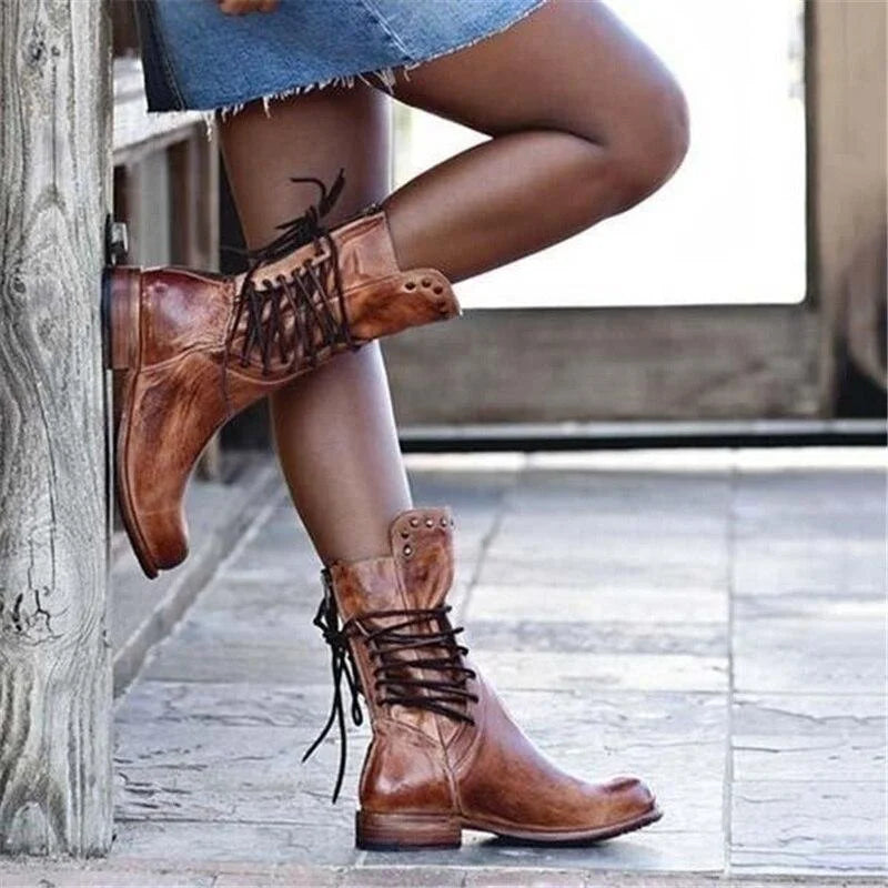 Women’s Vintage Lace-Up Boots