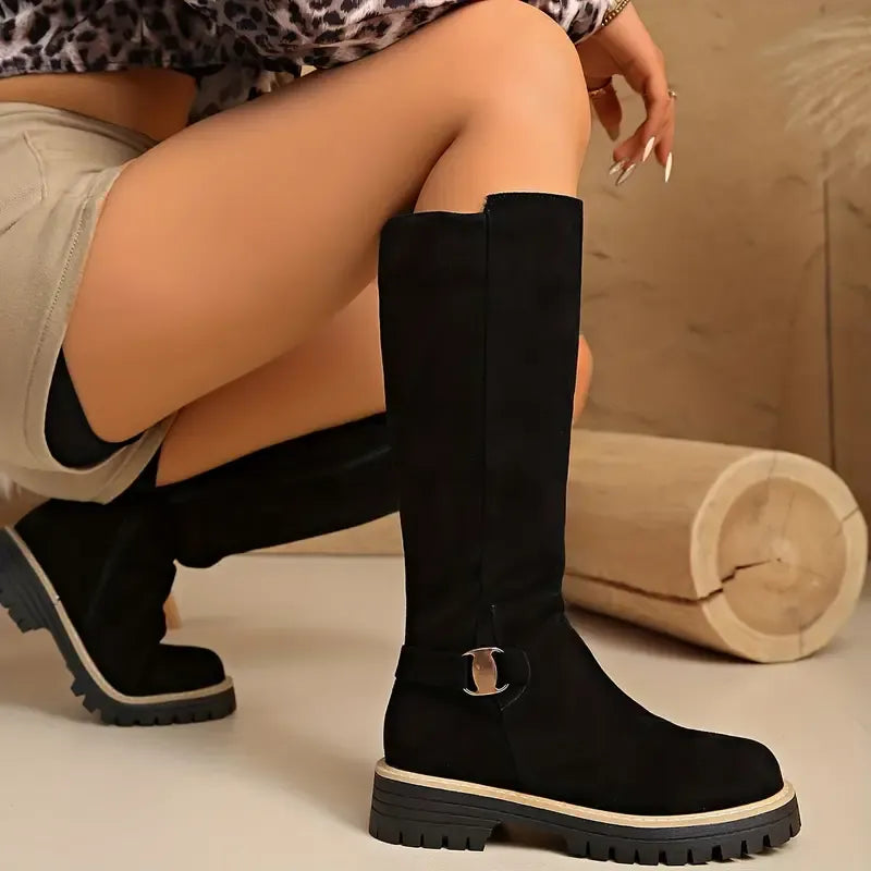 Women’s Thick Anti-Slip Rubber Sole Knee High Boots