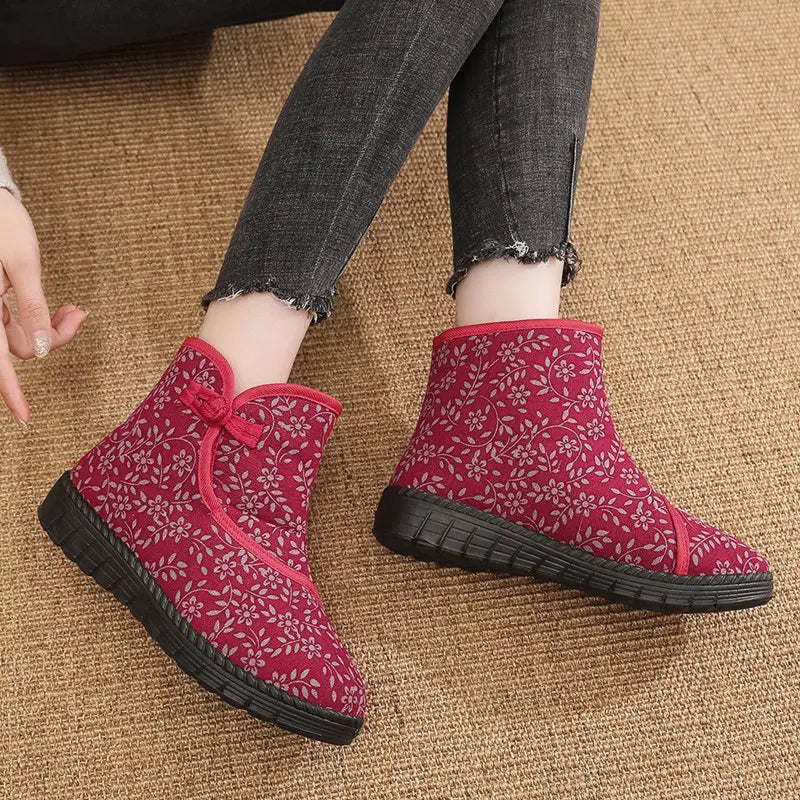 Floral Winter Boots