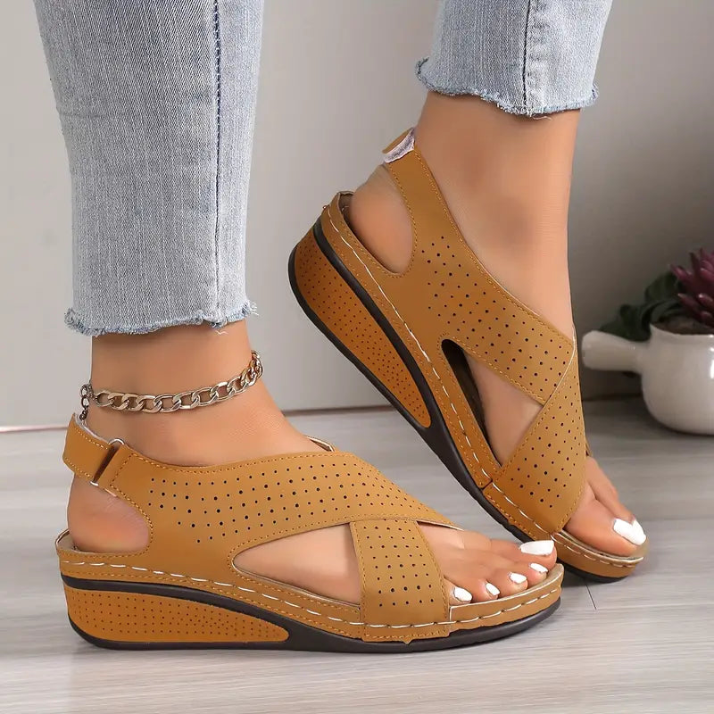 Stylish Crisscross Sandals with Arch Support