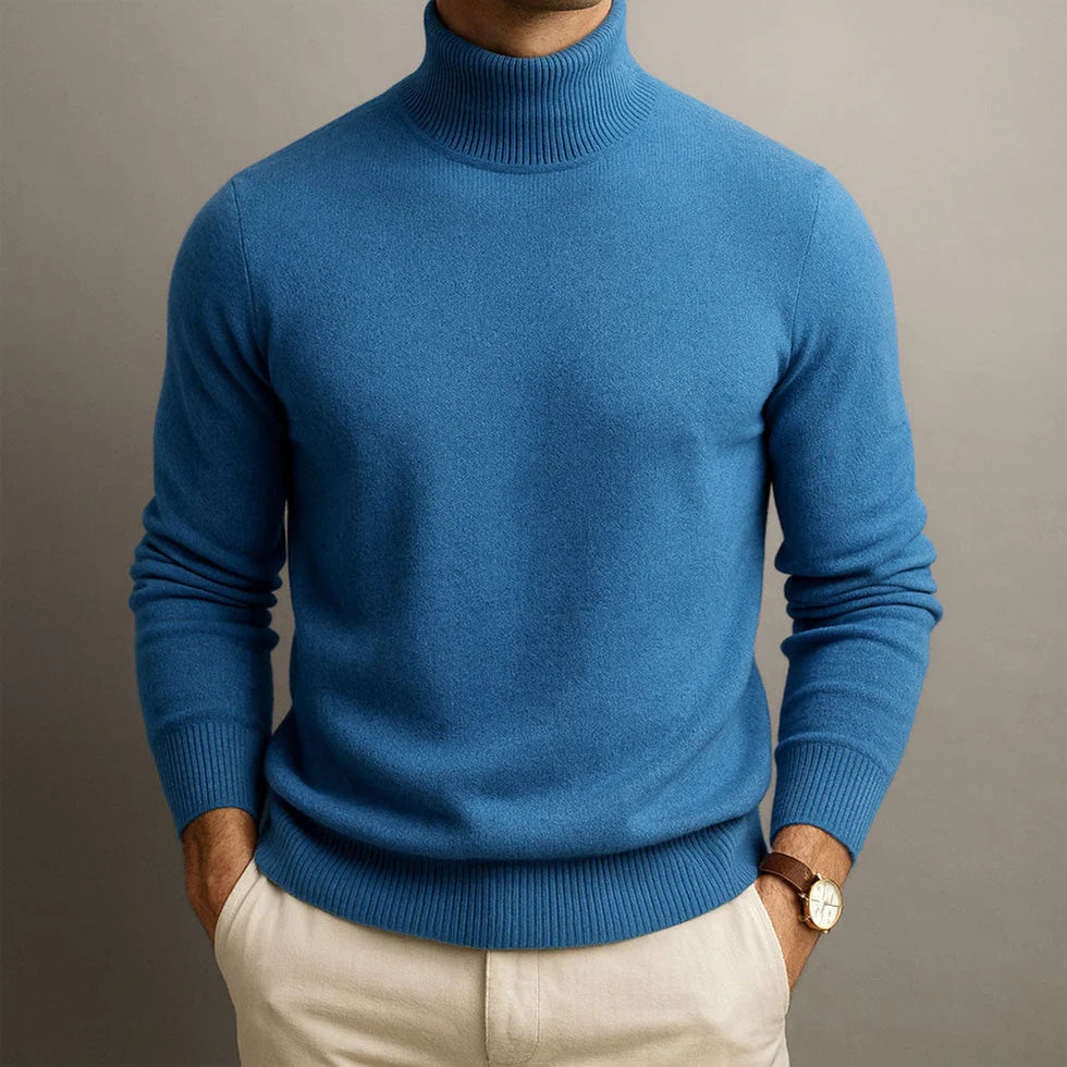 Men’s Soft Knit Turtleneck Comfort Sweater