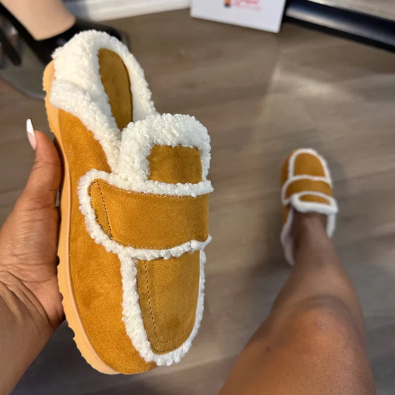 Women's Faux Fur Cozy Slip-On Slippers