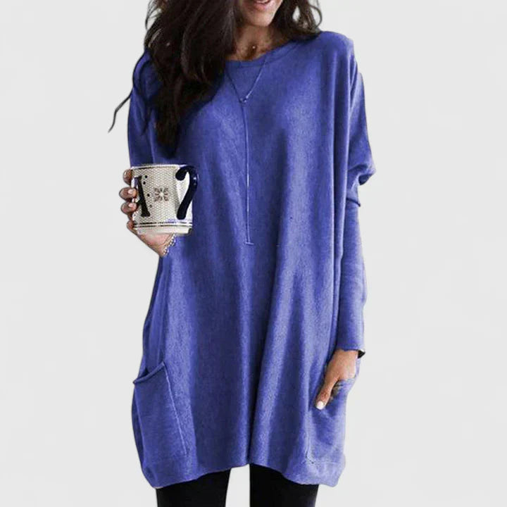 Women’s Soft Knit Pocket Tunic Top