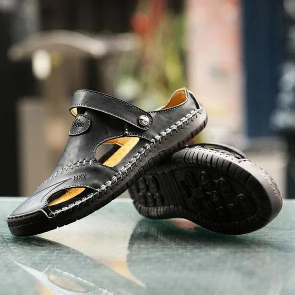 Soft Leather Men's Breathable Outdoor Sandals