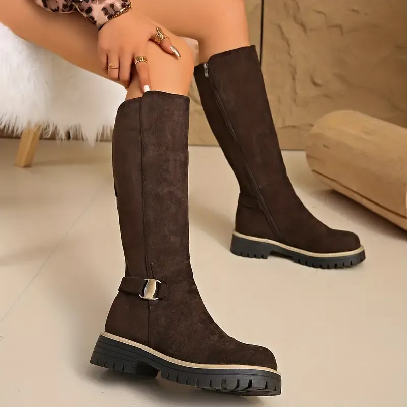 Women’s Thick Anti-Slip Rubber Sole Knee High Boots