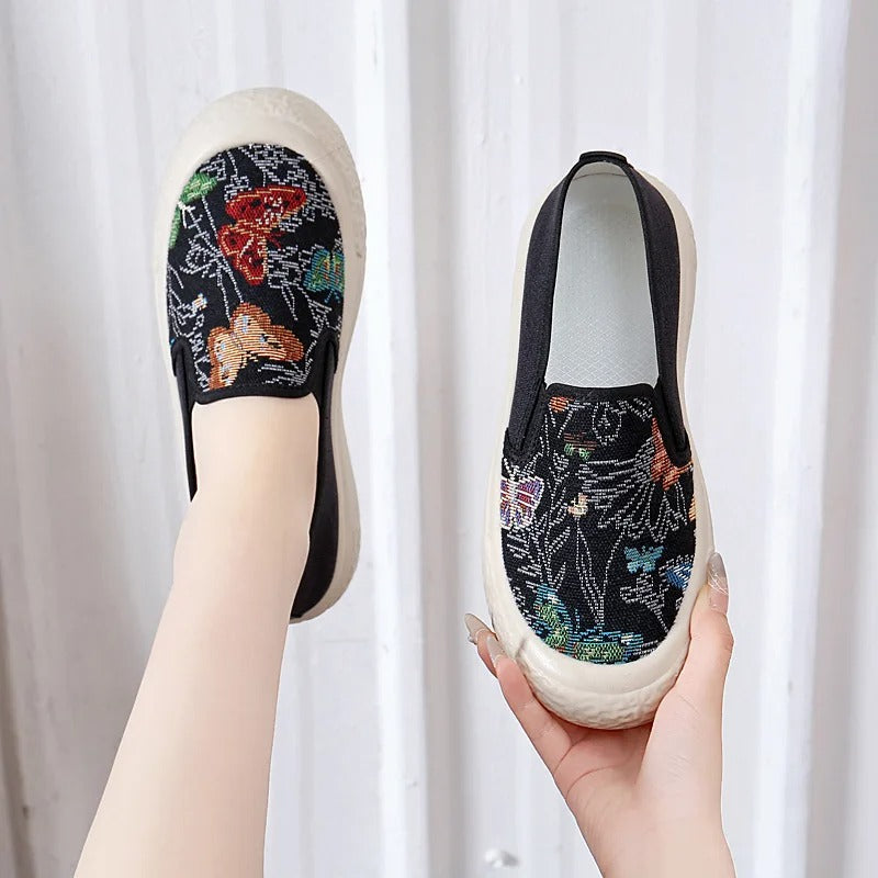 Butterfly Vulcanize Platform Sneakers For Women