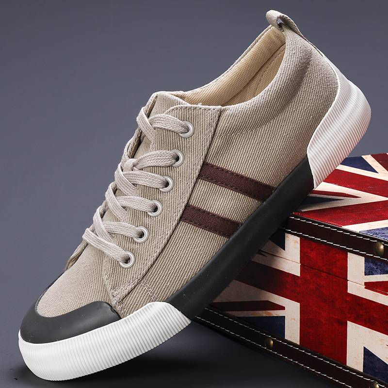 Men's Lightweight Breathable Canvas Sneakers – Casual Comfort Shoes
