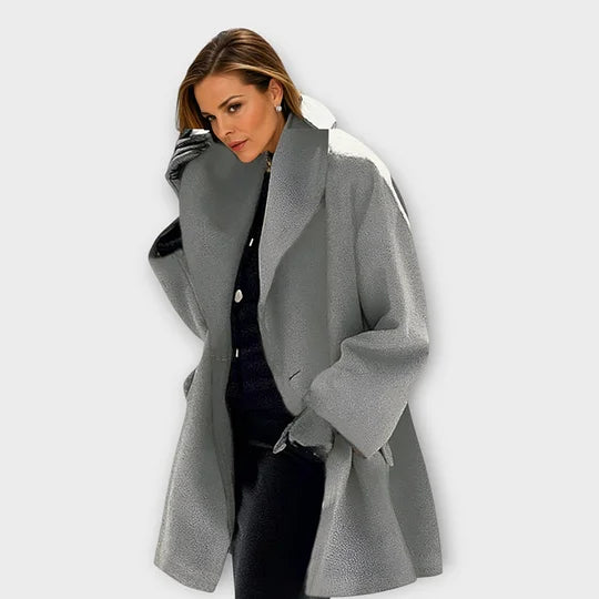 Women’s Elegant Wool-Blend Scandinavian Style Coat
