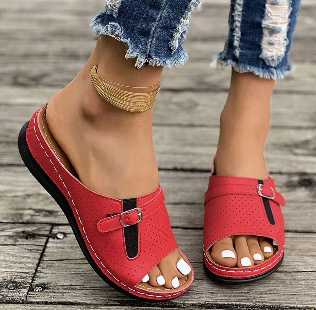Comfortable open-toe sandals with soft soles for women