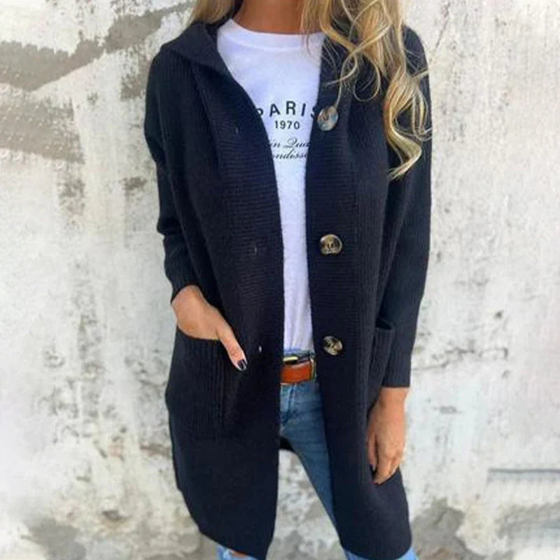 Women’s Cozy Elegance Hooded Cardigan