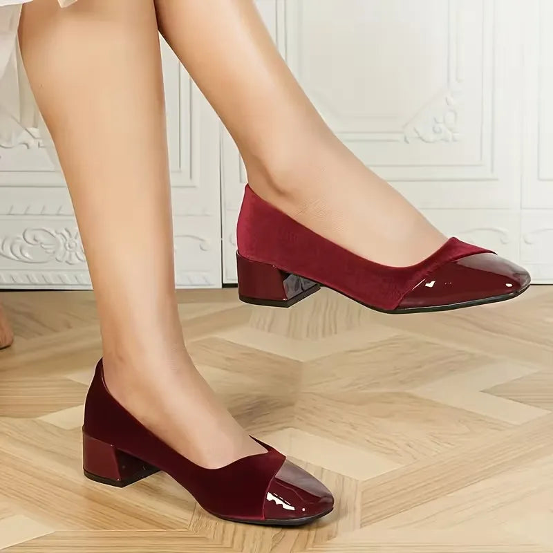 Women’s Square Toe Comfort High Heels