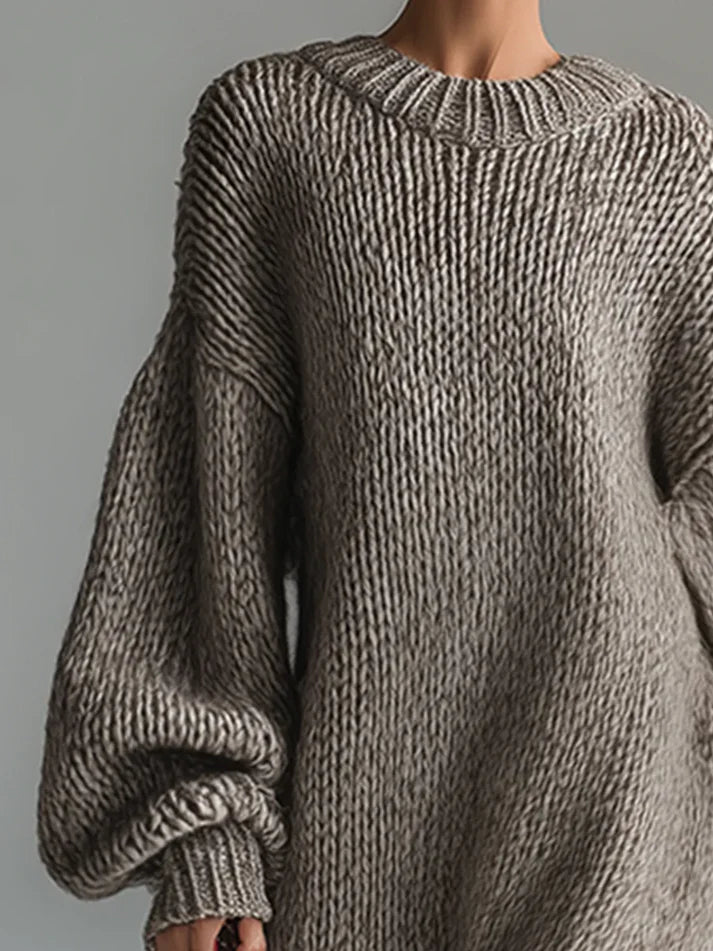 Women’s Relaxed Knit Maxi Dress with Elegant Drape