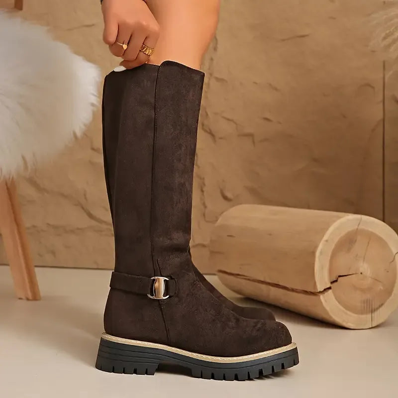 Women’s Thick Anti-Slip Rubber Sole Knee High Boots