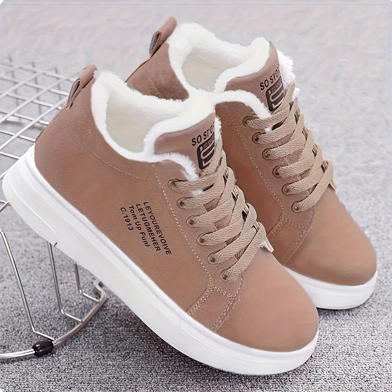 Women’s Plush Lined Winter Lace-Up Trainers