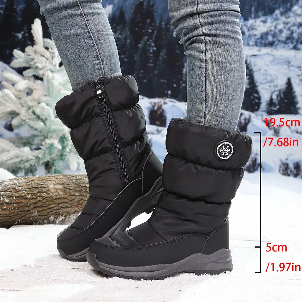 Women’s Water-Resistant Faux-Fur Mid-Calf Snow Boots