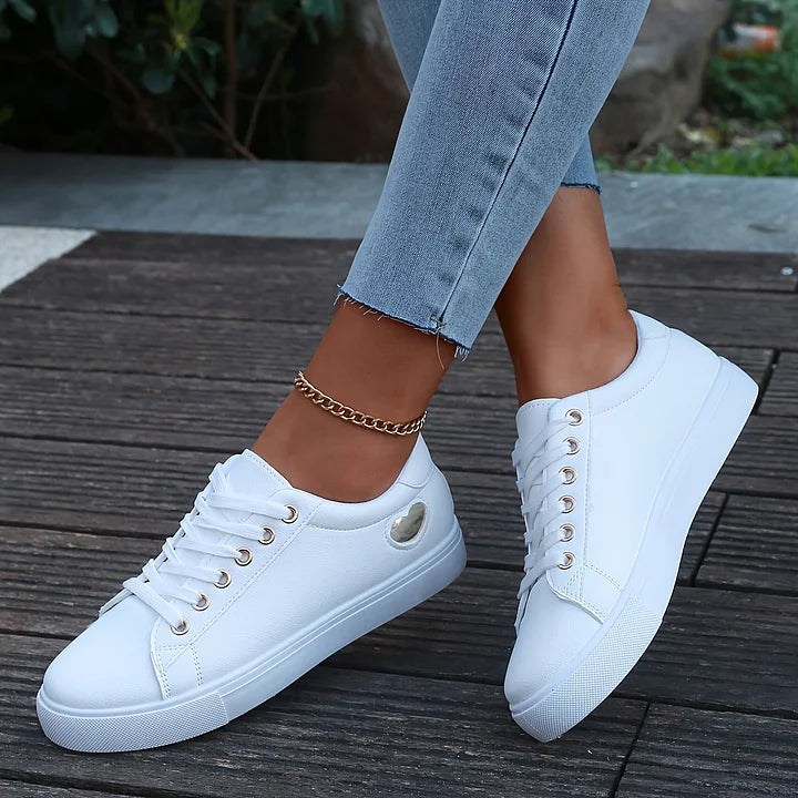 Women’s White Low-Top Orthopaedic Trainers