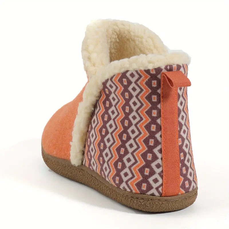 Cozy Ankle-High Wool-Like Slippers