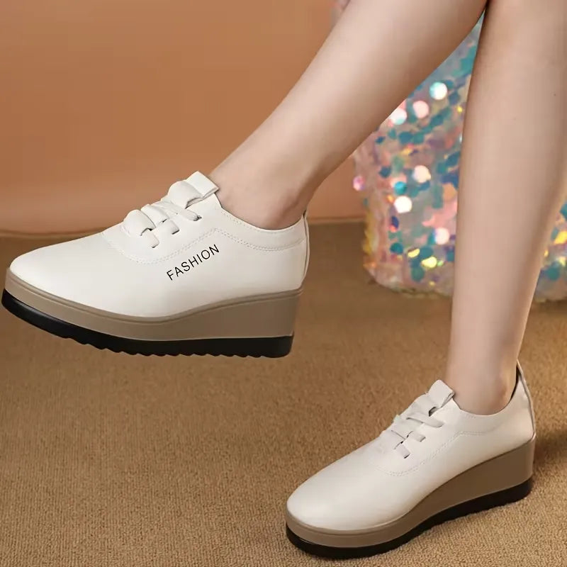 Women’s Cushioned Platform Lace-Up Comfort Shoes