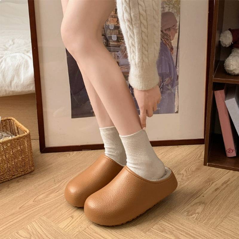 Warm Lined EVA Slip-On House Slippers