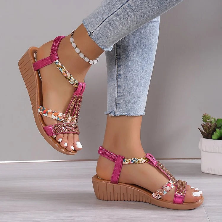 Women's Rhinestone Open Toe Orthopaedic Sandals