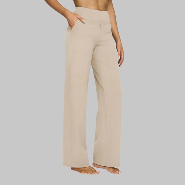 Women’s High-Waist Stretch Wide-Leg Trousers