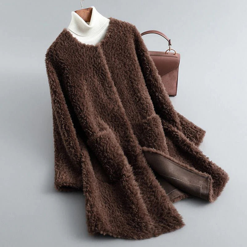 Women’s Teddy Fleece Coat with Pockets