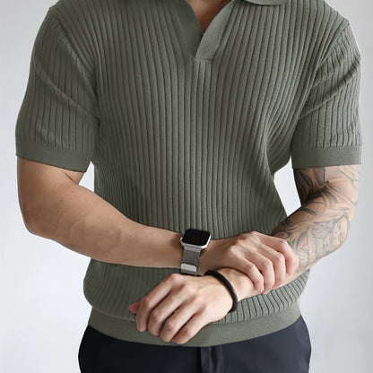 Men’s Soft-Touch Knit Summer Polo Shirt