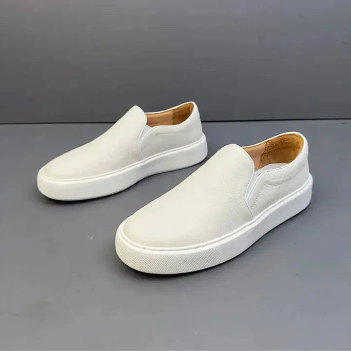 Men’s Retro Soft-Leather Slip-On Loafers