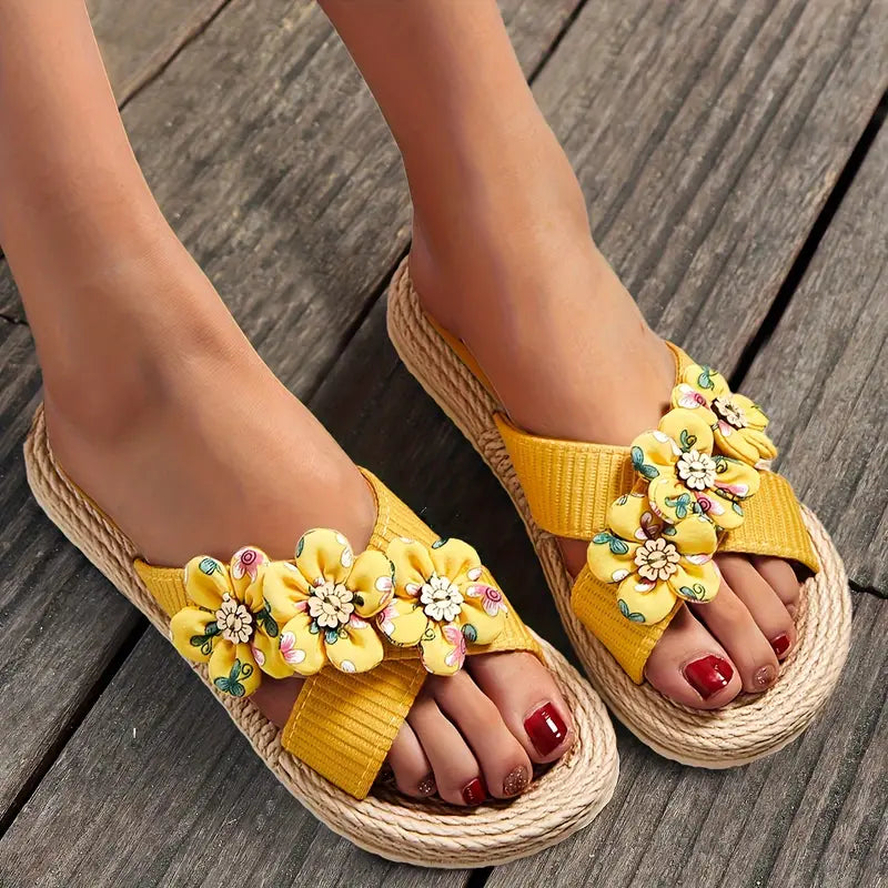 Women's 3D Floral Decor Sandals