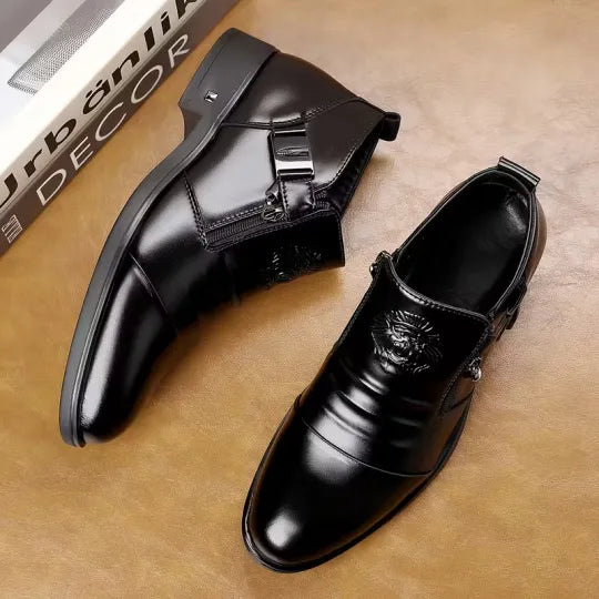 Men’s Orthopaedic Classic Zipper Slip-On Leather Shoes