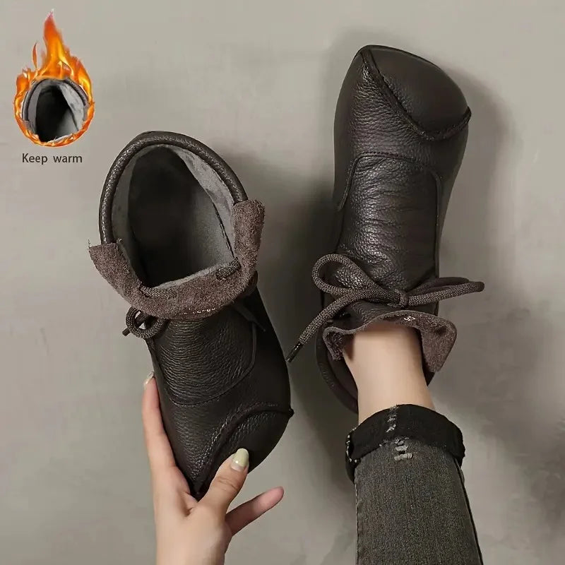 Women's Velvet Lining Mid Length Boots