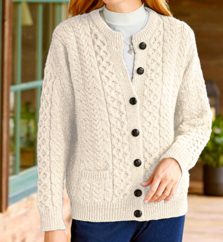 Women’s Heritage Cable-Knit Button Cardigan