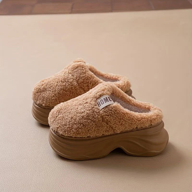 Women’s Ultra-Plush Thick-Platform Winter House Slippers