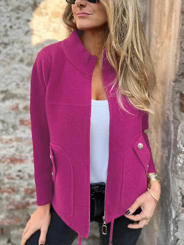 ⏳Limited offer⏰Women's jacket with high collar and pockets🧥