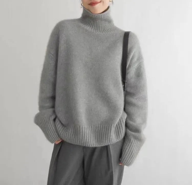 Women's Comfortable Soft Knit Turtleneck Sweater
