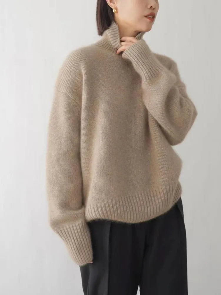 Women's Comfortable Soft Knit Turtleneck Sweater