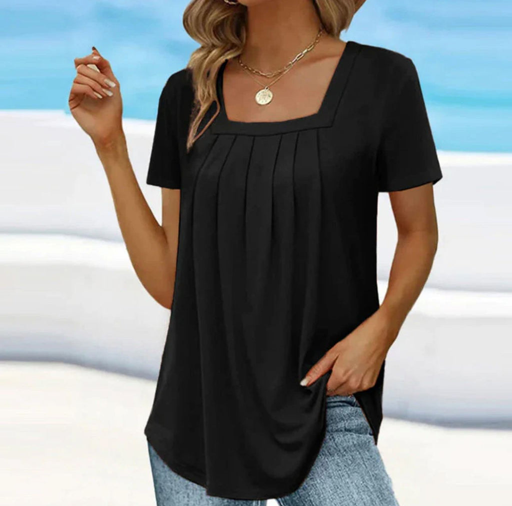 WOMEN'S PLEATED BLOUSE