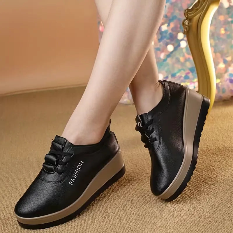 Women’s Cushioned Platform Lace-Up Comfort Shoes