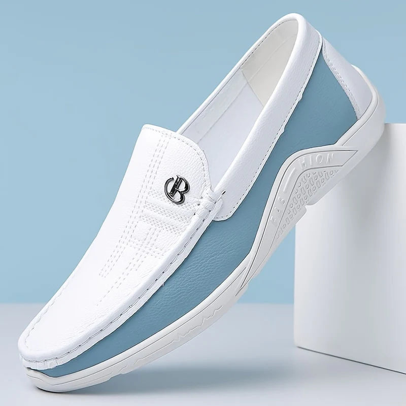 Men's Genuine Leather Soft Sole Non-Slip Arch Support Loafers