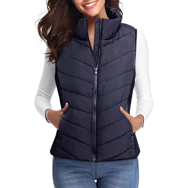 Women’s Quilted Zip-Up Puffer Vest