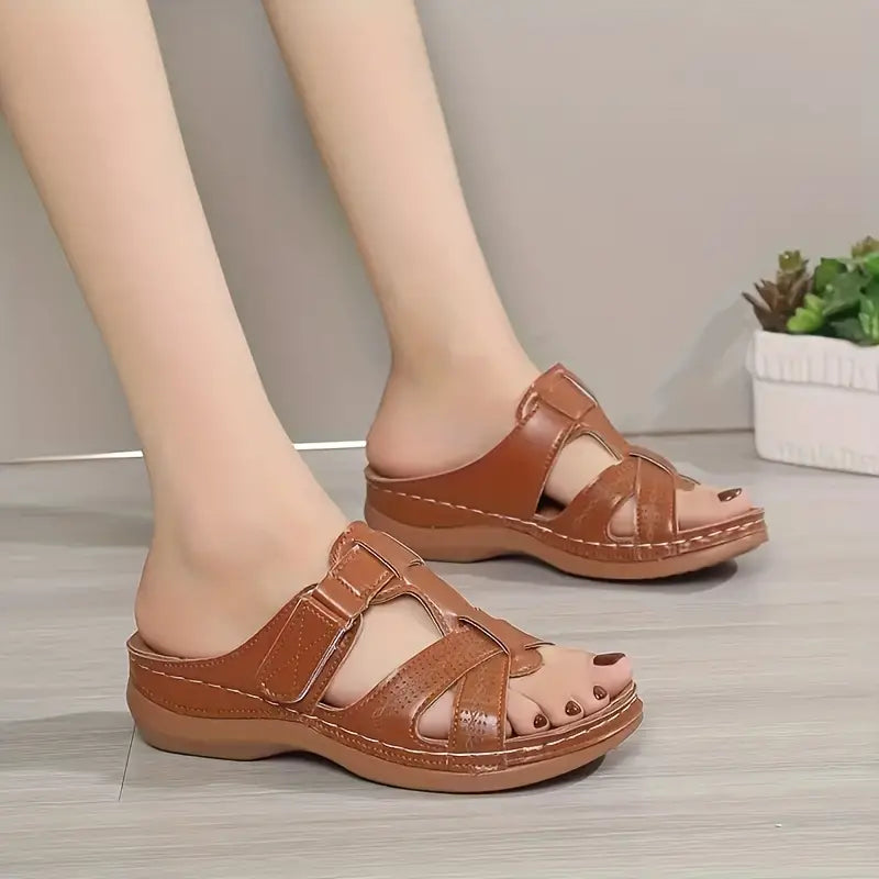 Women's Slip-On Buckle Sandals