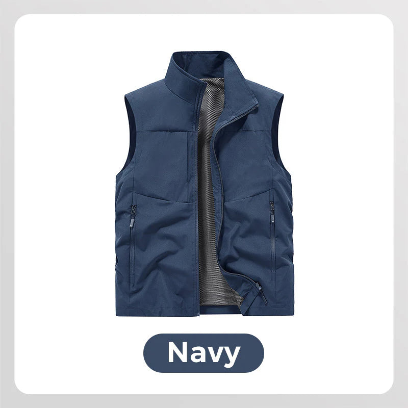 Men’s Waterproof Multi-Pocket Outdoor Utility Vest