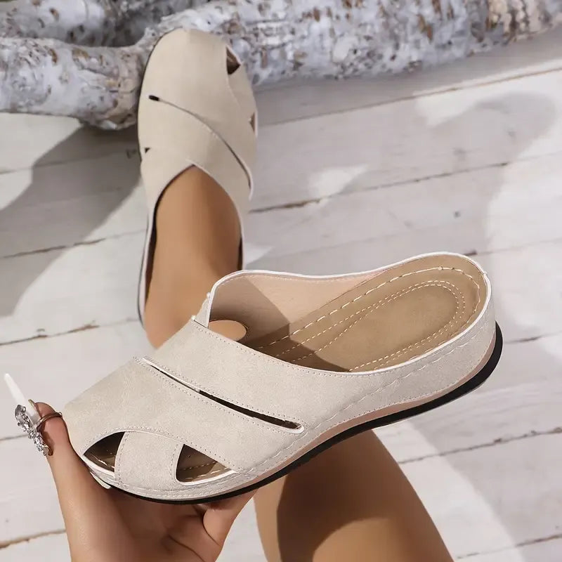 Women'S Casual Round Toe Platform Wedge Sandals