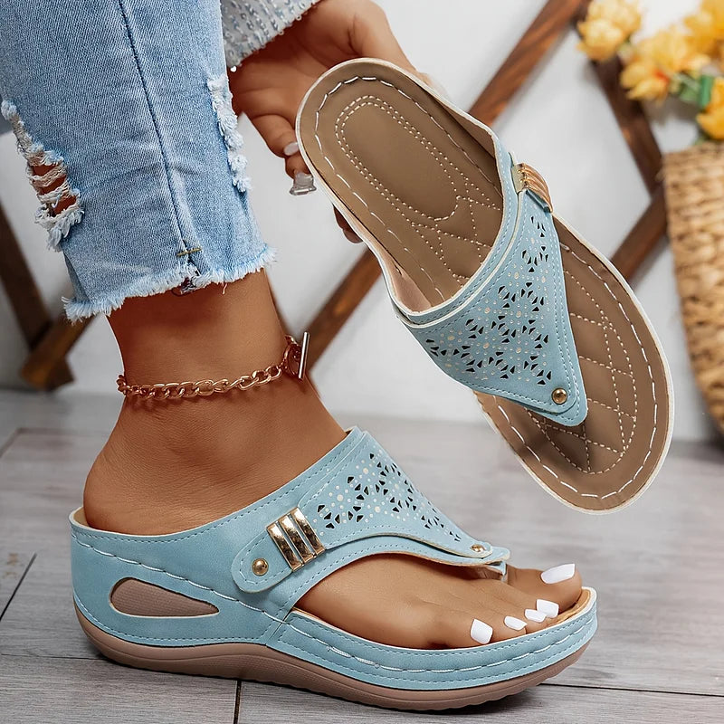 Comfort Slip-On Wedge Sandals for Women