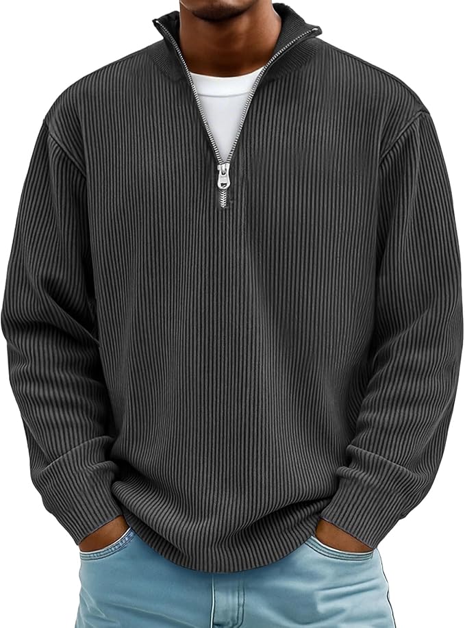 Men's Long Sleeve Half Zip Sweater