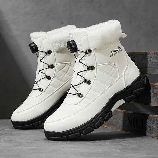 Men’s Winter Thermal Lined Hiking Shoes with Dial Lacing and Grip Sole