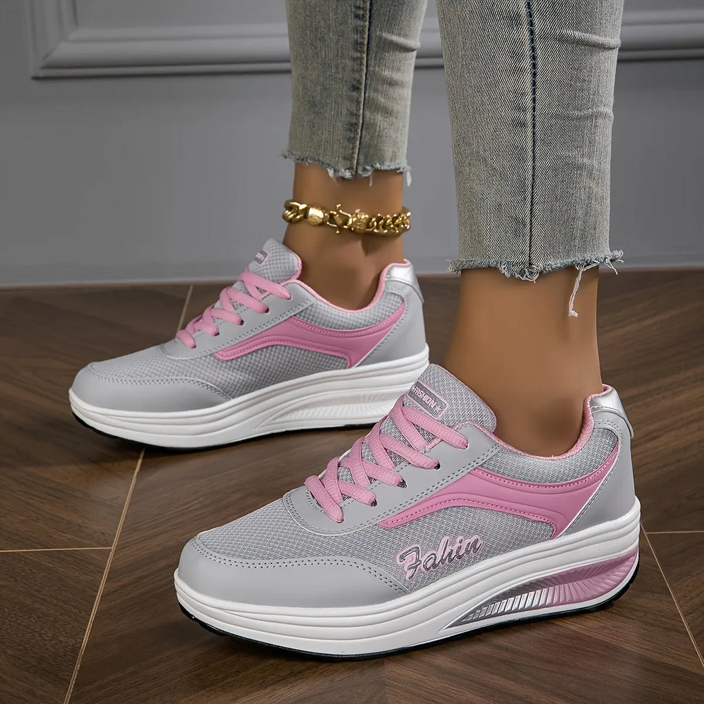 Women’s Breathable Chunky Sole Support Trainers