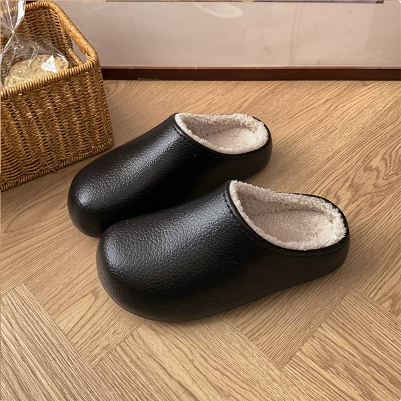 Warm Lined EVA Slip-On House Slippers